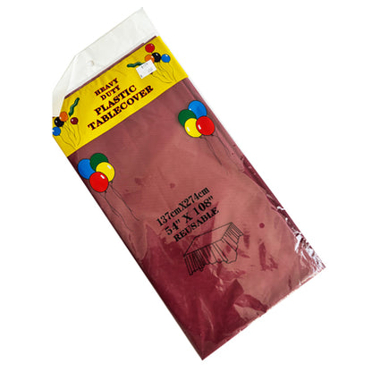 Burgundy Plastic Tablecover
