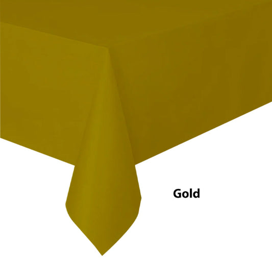 Dull Gold Plastic Tablecover
