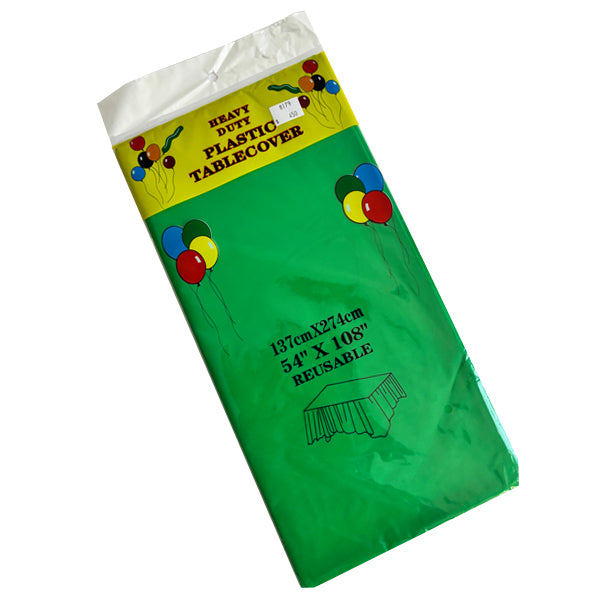 Green Plastic Tablecover