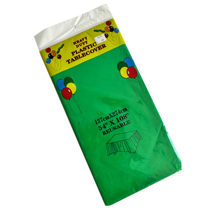 Green Plastic Tablecover