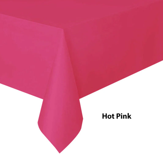 Hot Pink Plastic Tablecover