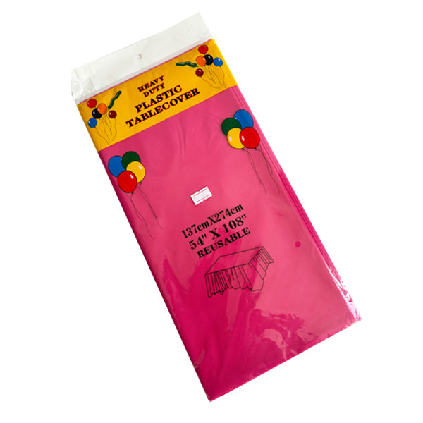 Hot Pink Plastic Tablecover