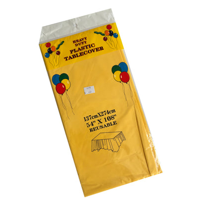 Lemon Yellow Plastic Tablecover