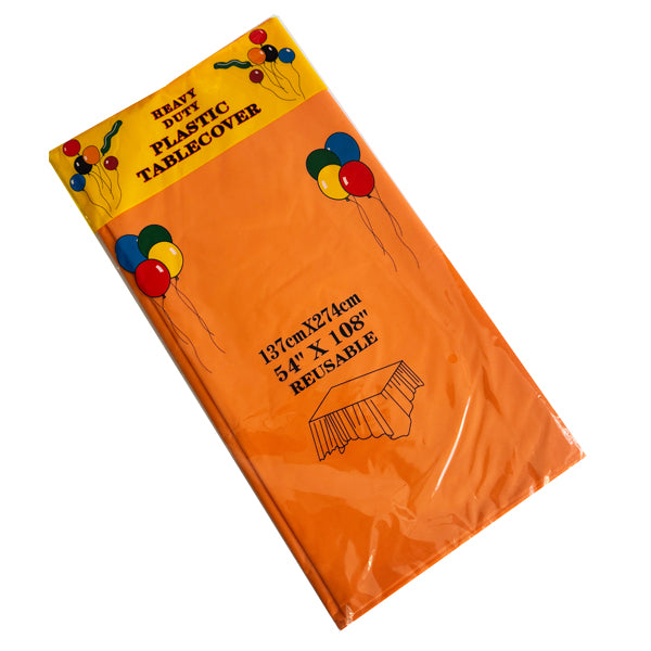 Orange Plastic Tablecover