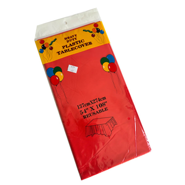 Red Plastic Tablecover