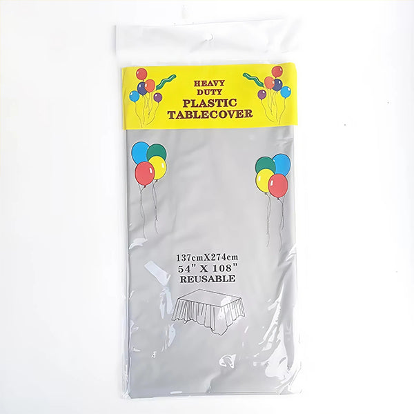 Silver Plastic Tablecover