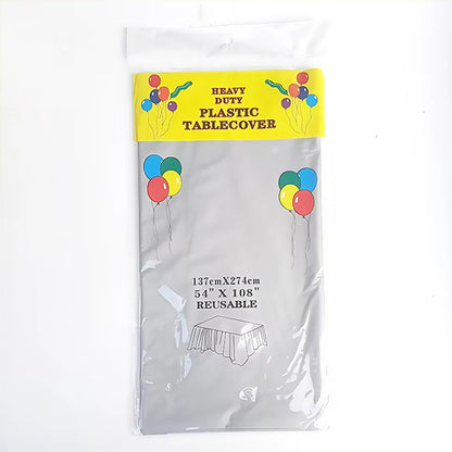 Silver Plastic Tablecover