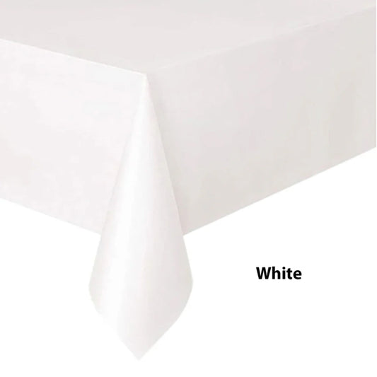 White Plastic Tablecover