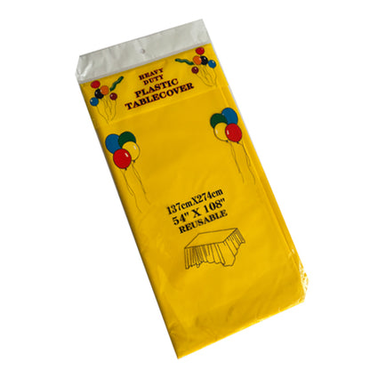Yellow Plastic Tablecover