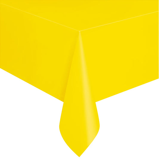 Yellow Plastic Tablecover