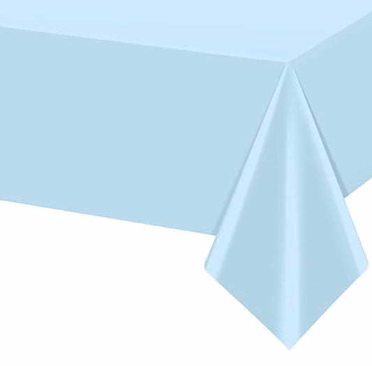 Pastel Blue Plastic Tablecover