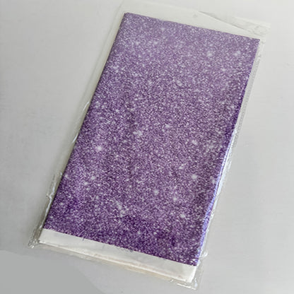 Purple Plastic Tablecover With Glittery Design