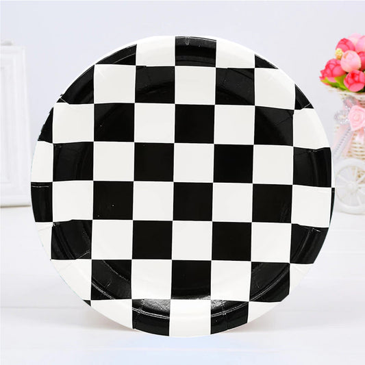 Chequered Party Theme Paper Plate