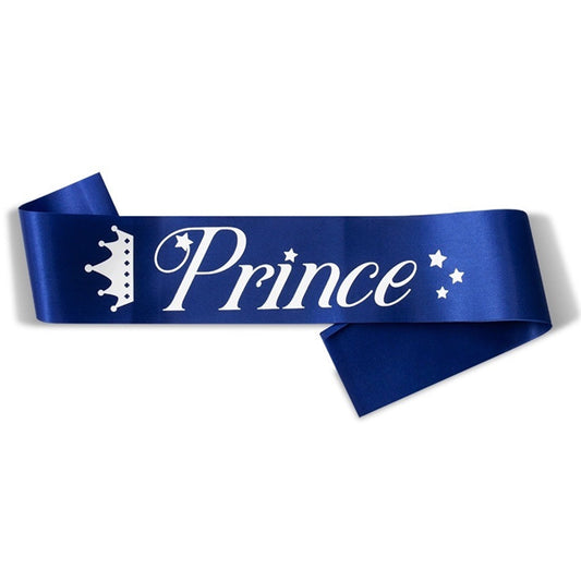 Prince Blue Sash With White Text