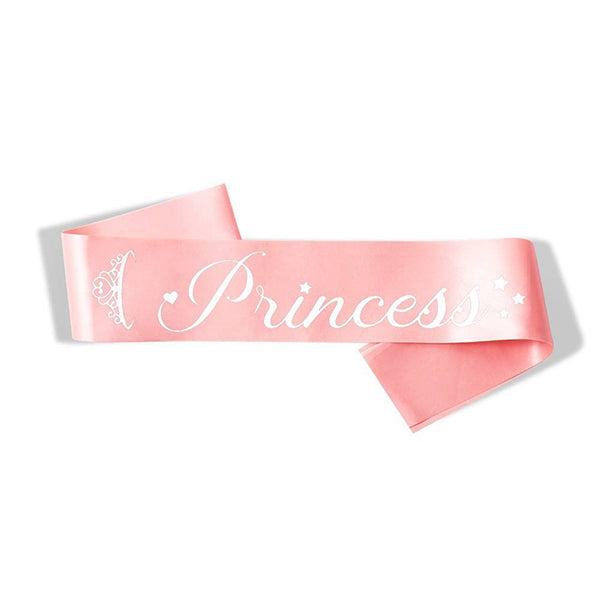 Princess Light Pink Sash With White Text