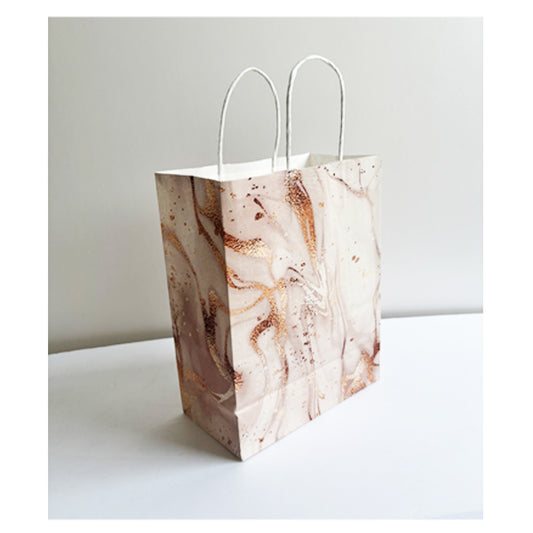 Beige Printed Bag Medium