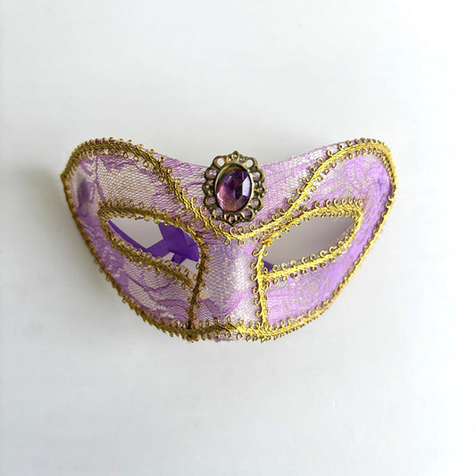 Purple and Gold Princess Masquerade Mask
