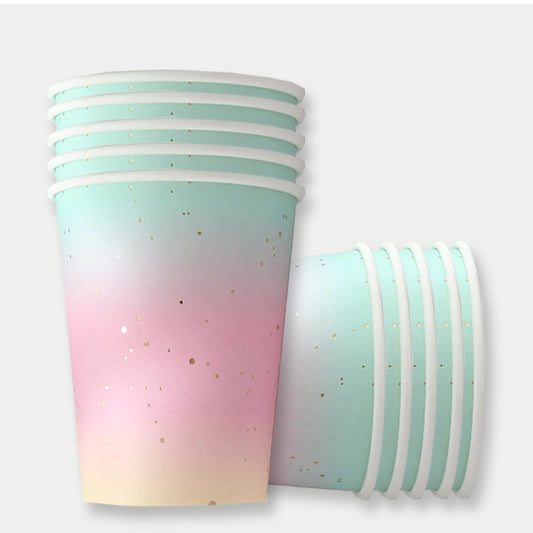 Rainbow Theme Paper Cups