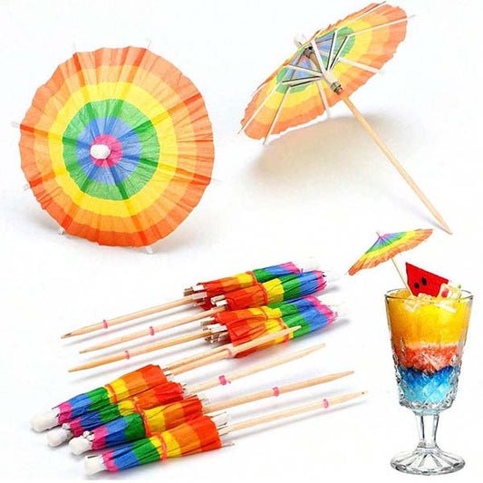 Rainbow Cocktail Umbrellas
