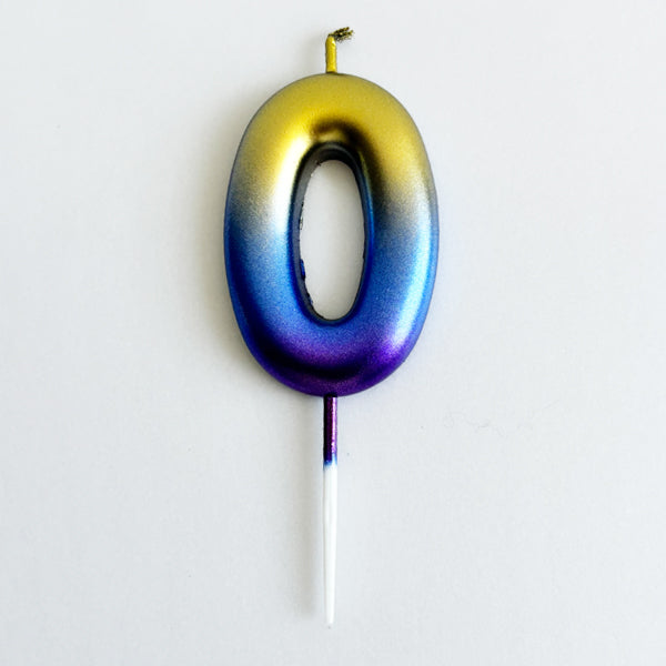 Rainbow Shaded Number Candle