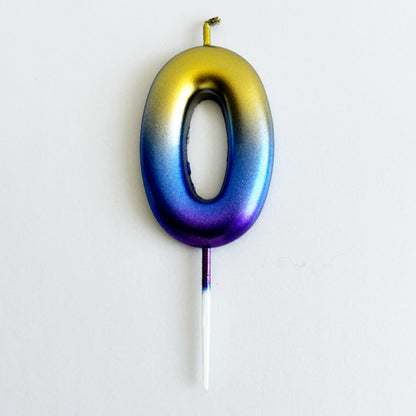 Rainbow Shaded Number Candle