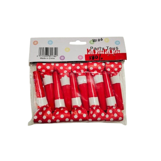 Polka Dot Red Whistles