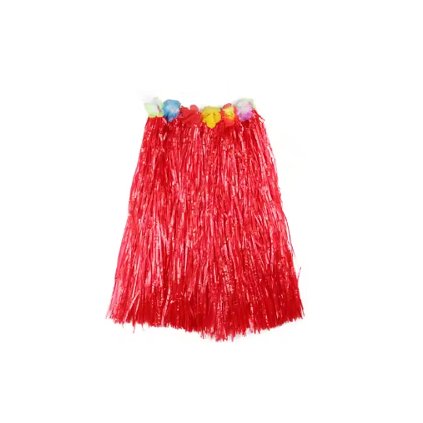Red Hawaiian Hula Grass Skirt