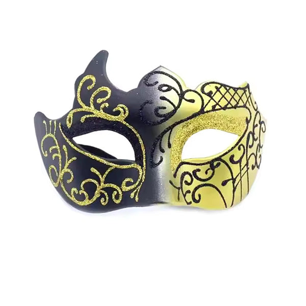 Retro Painted Masquerade Mask Gold