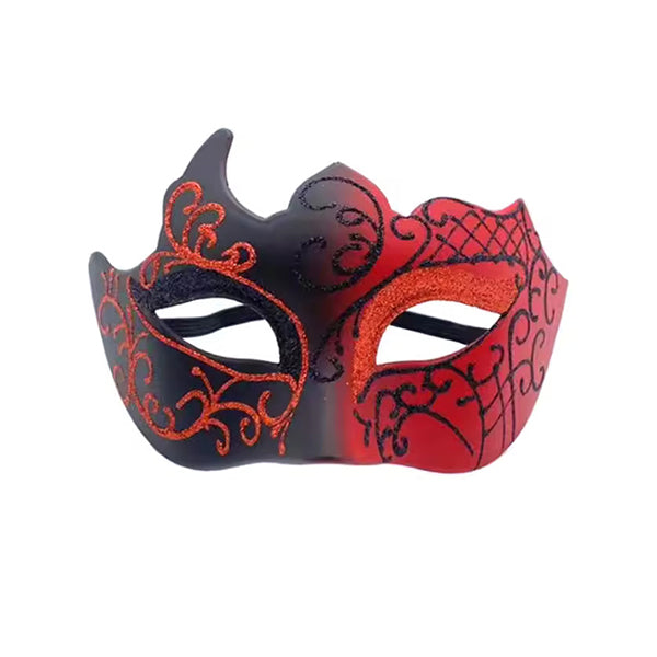 Retro Painted Masquerade Mask Red