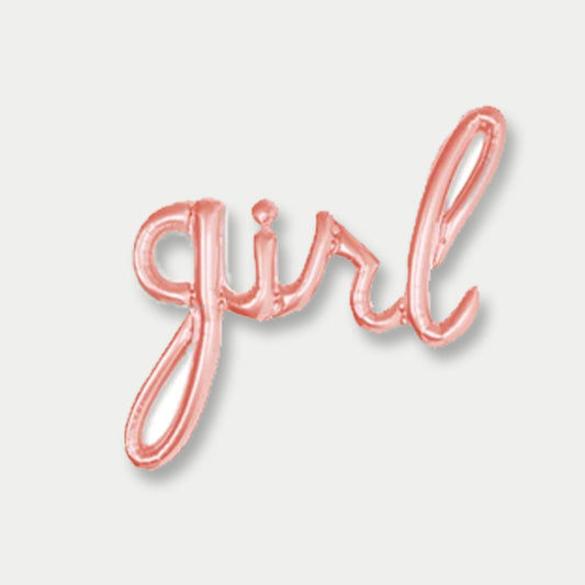 Rose Gold Girl Letter Foil Balloon