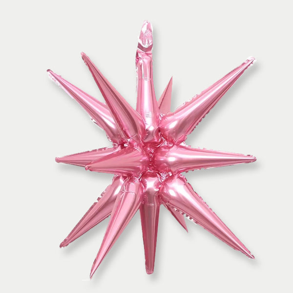 Rose Pink Explosion Star Foil Balloon