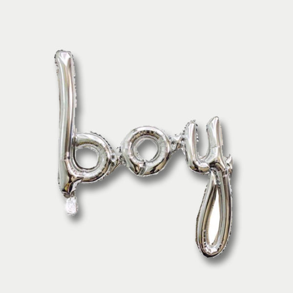 Silver boy  Foil Letter Balloon
