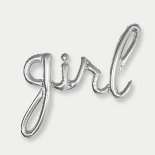 Silver Girl Letter Foil Balloon