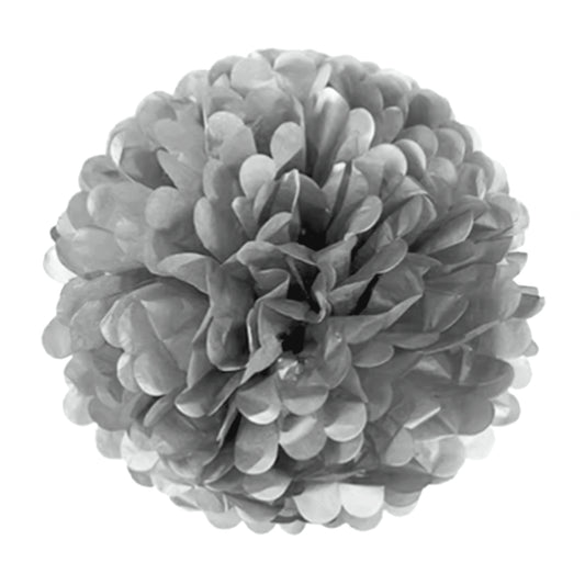 Silver Paper Pom Pom