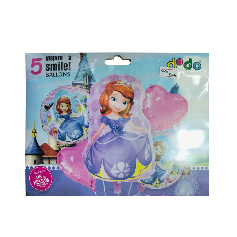 Sofia Theme Foil Balloon Set