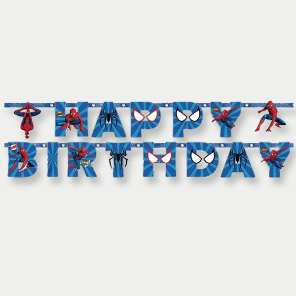 Spiderman Theme Letter Banner
