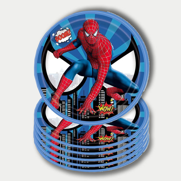 Spiderman Theme paper Plates