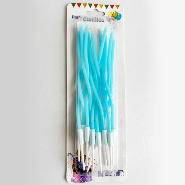 Pastel Blue Spiral, Wavy Candles