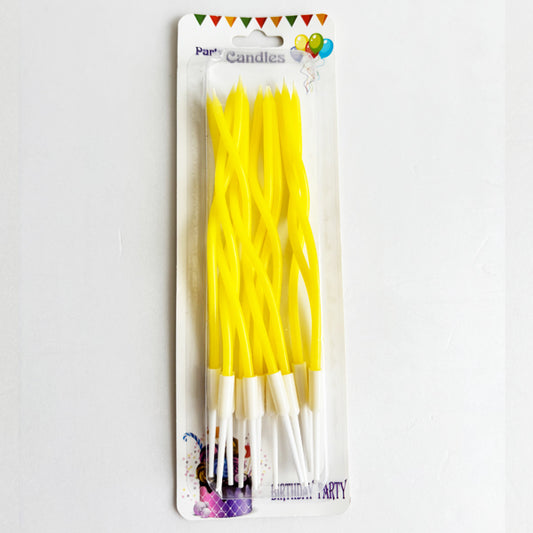 Pastel Yellow Spiral, Wavy Pastel Candles