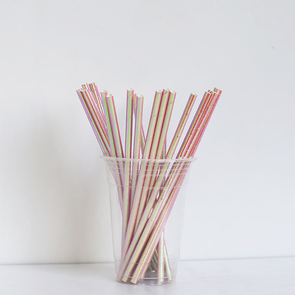 Iridescent Paper Straws