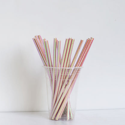 Iridescent Paper Straws