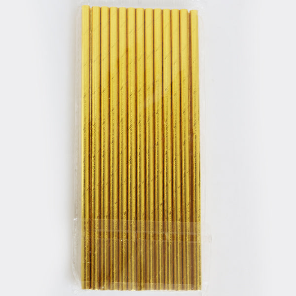 Metallic Gold Paper Straws