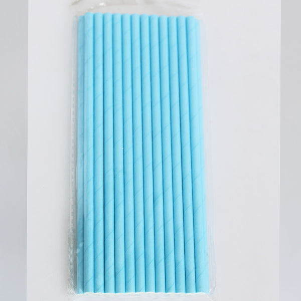 Pastel Blue Paper Straws