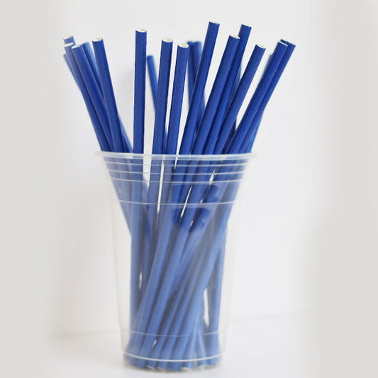 Dark Blue Paper Straws