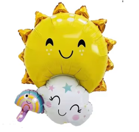 Sun with cloud foil balloon