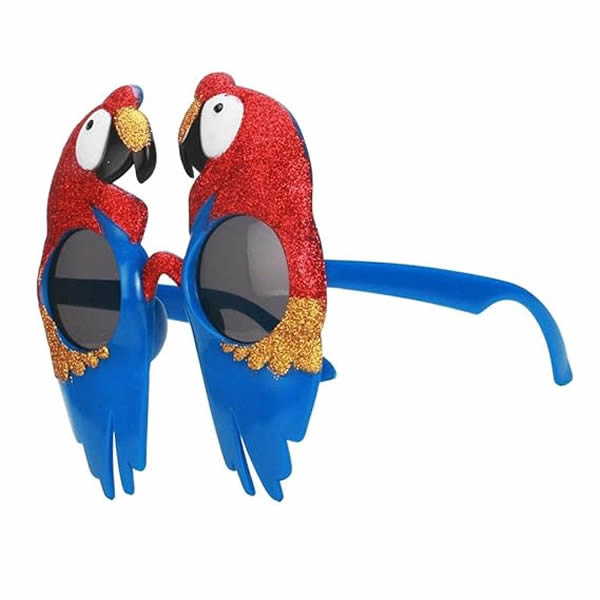 Blue Red Parrot Bird Sunglasses
