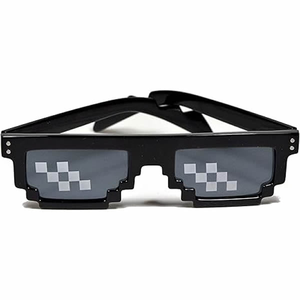 Novelty Thug Life Pixelated Meme Sunglasses