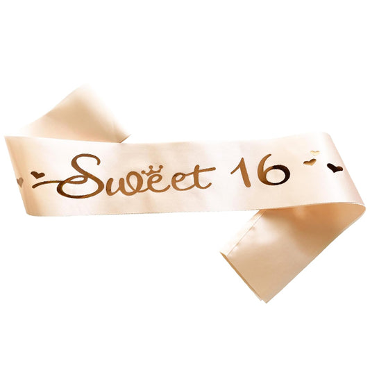 Sweet 16 Peach Sash