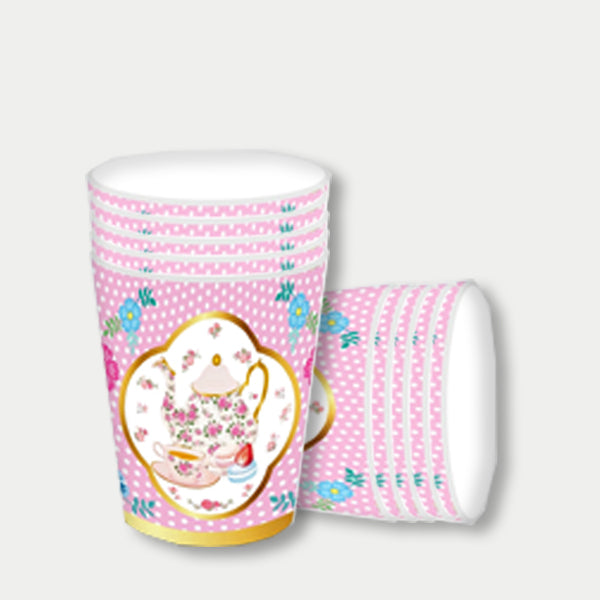 Tea Party Theme Paper Cups
