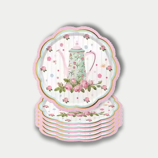 Tea Party Theme Paper Plates